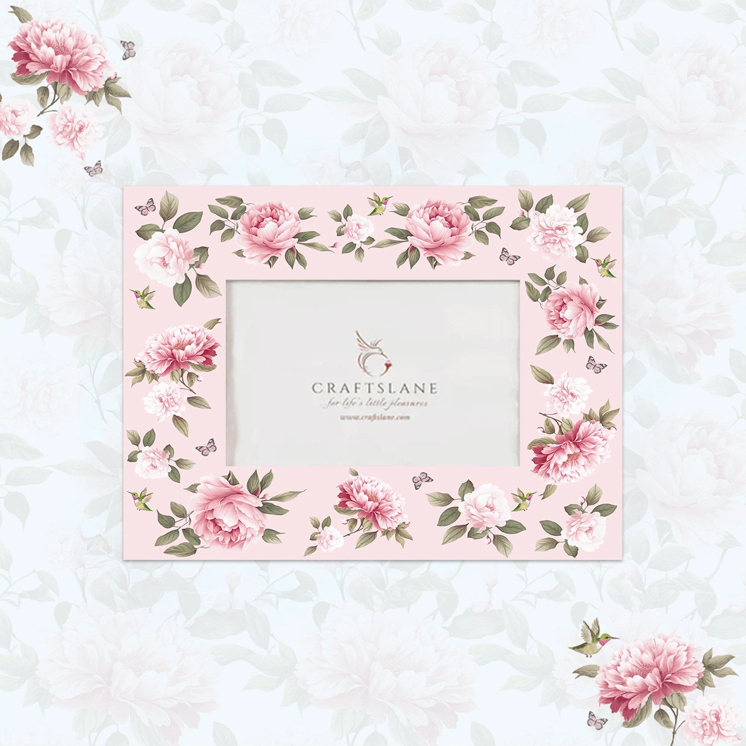 Pink Peonies Photo Frames 11" x 9"